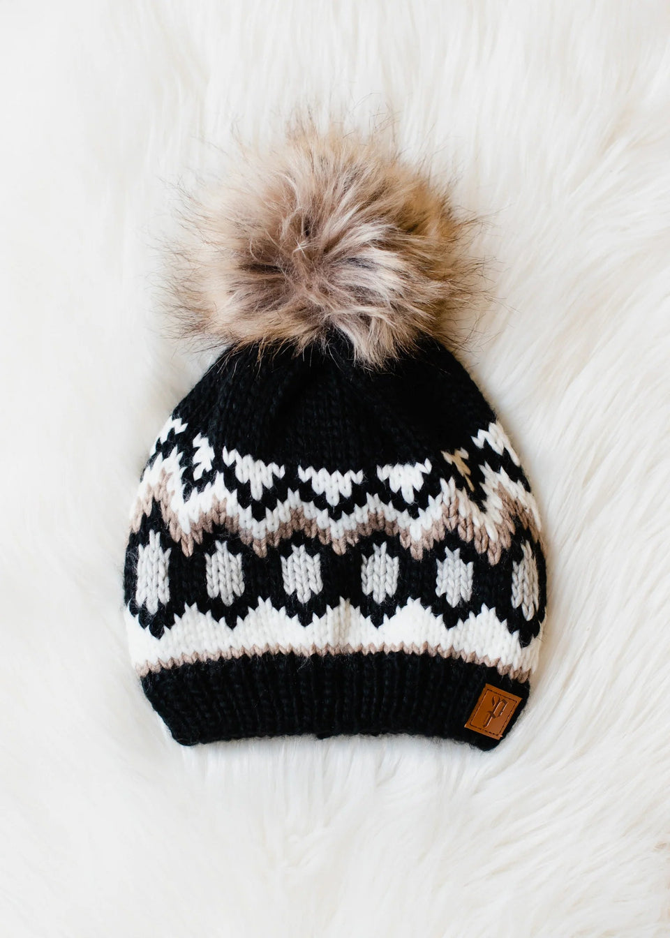 Black & White Pom Hat | petite shops