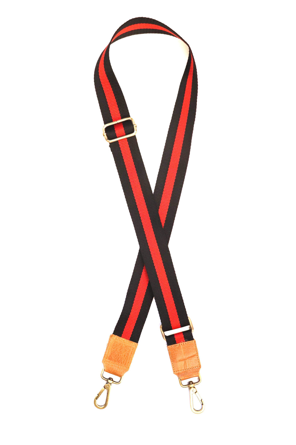 Adjustable Bag Strap - Red and Black Stripe. bag and purse accessories 