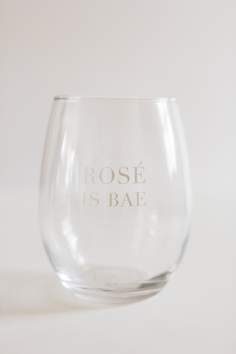 Stemless Wine Glass- Rose is Bae