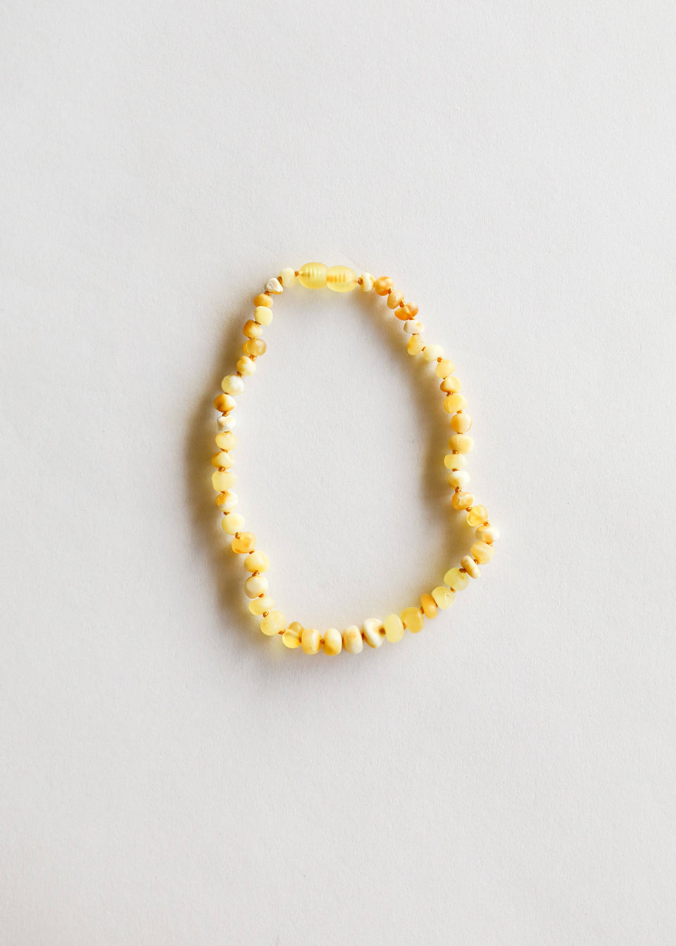 Raw Butterscotch Baltic Sea Amber || Beaded Necklace: 11" Baby Necklace