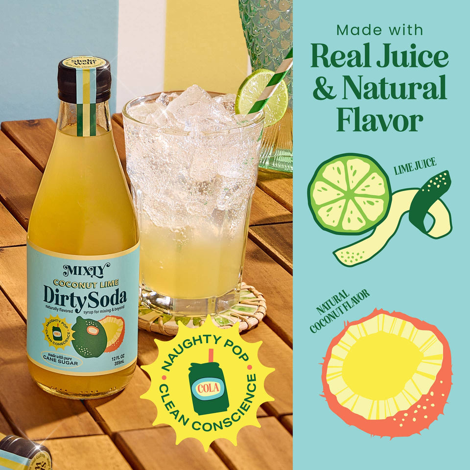 Coconut Lime Dirty Soda Syrup 12 FL OZ