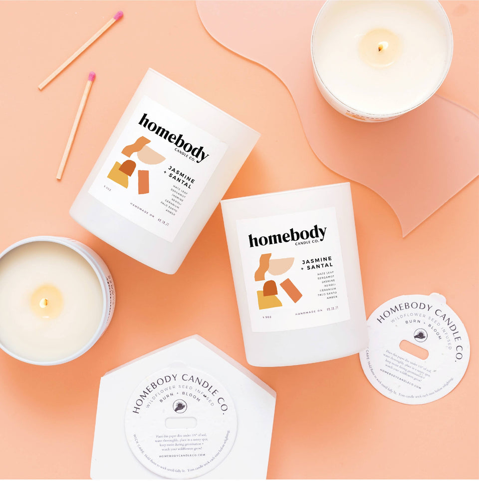 Jasmine + Santal • burn + bloom candle