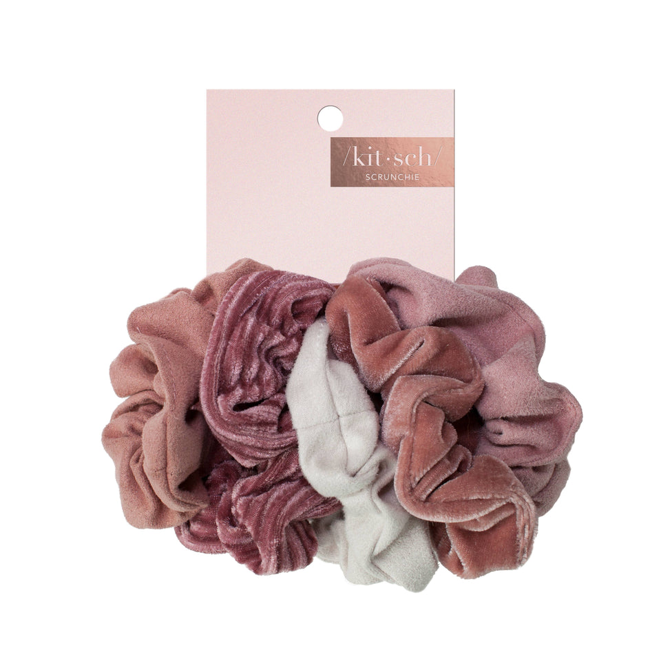 Velvet Scrunchies - Blush and Mauve | petite shops
