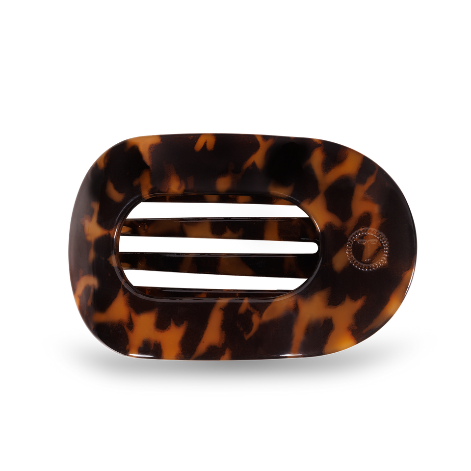 Round Flat Hair Clip | Med. | Tortoise