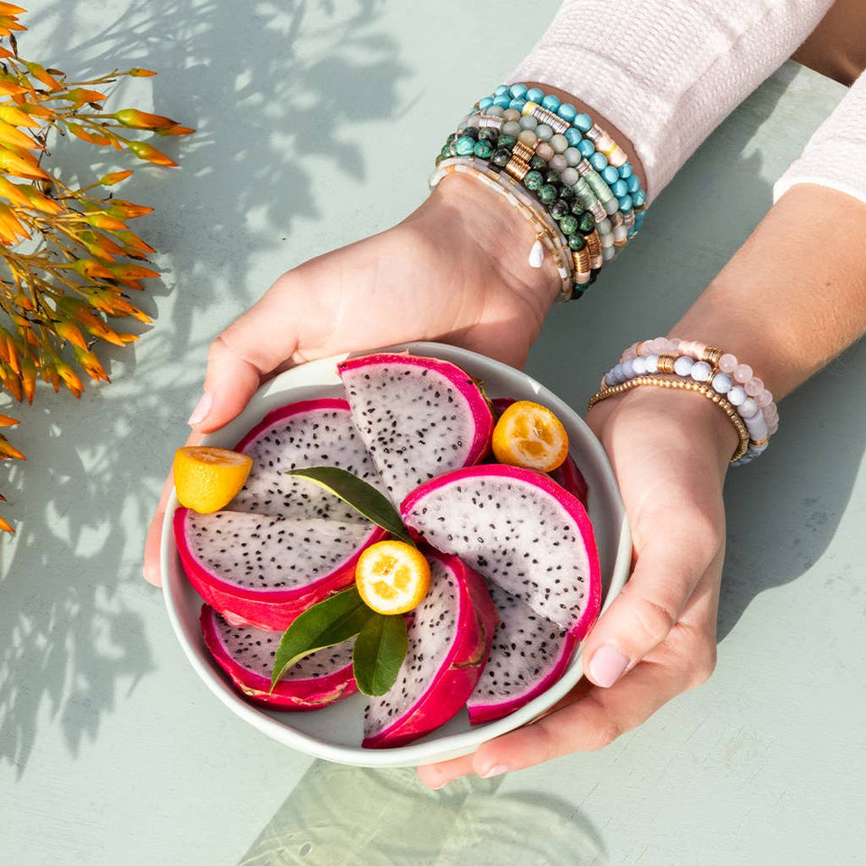 Intermix Stone Stacking Bracelet - African Turquoise