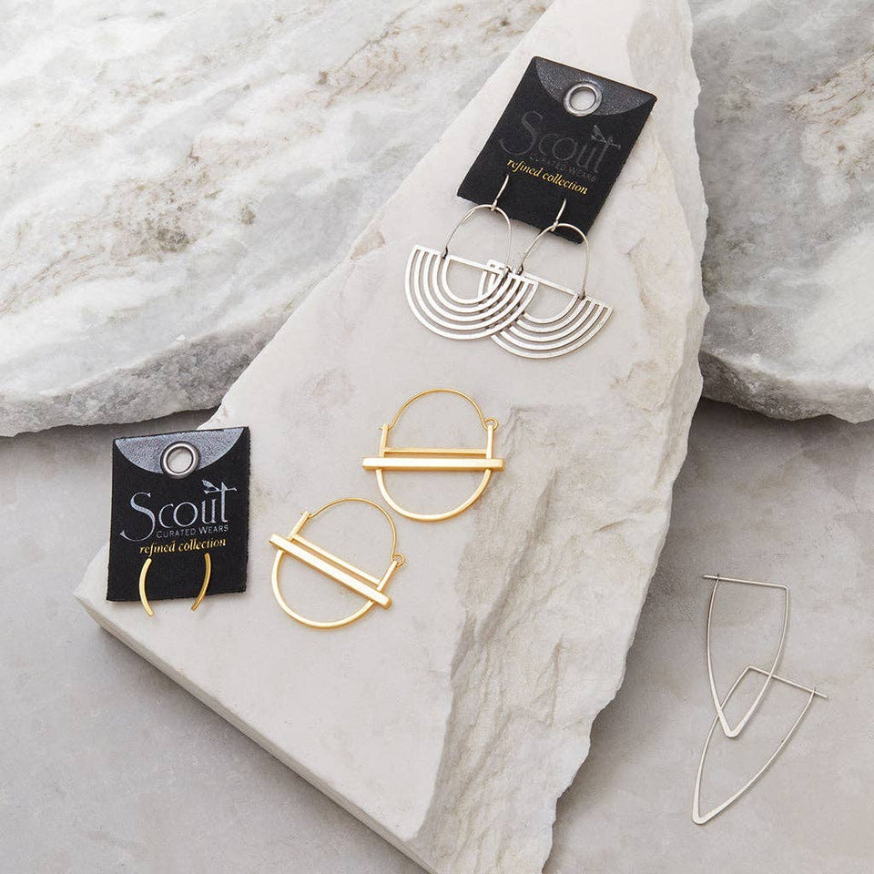 Refined Earring Collection - Solar Rays/Gold Vermeil