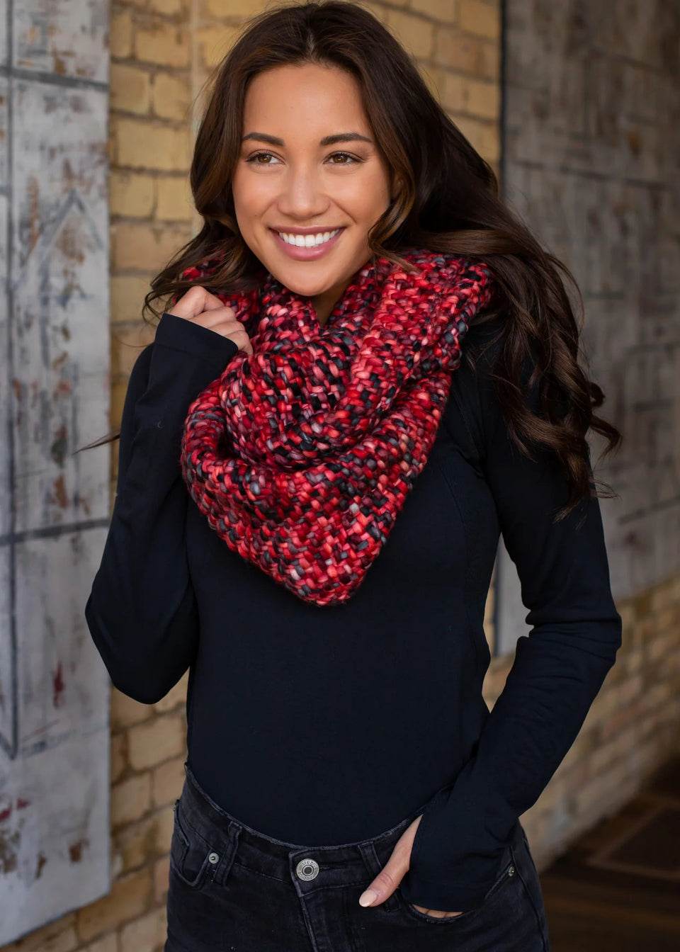 Red Infinity Scarf | petite shops