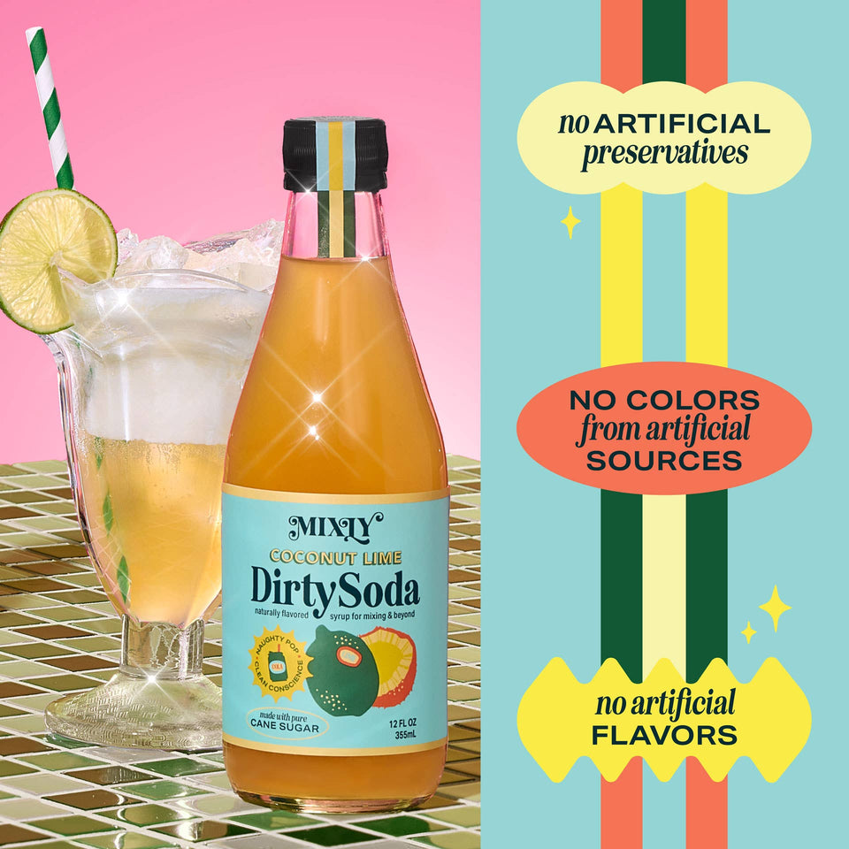 Coconut Lime Dirty Soda Syrup 12 FL OZ