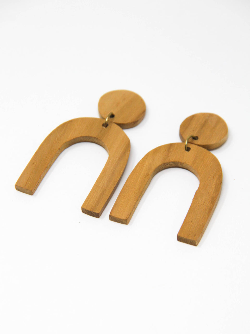 Wood Modern Shapes Earrings