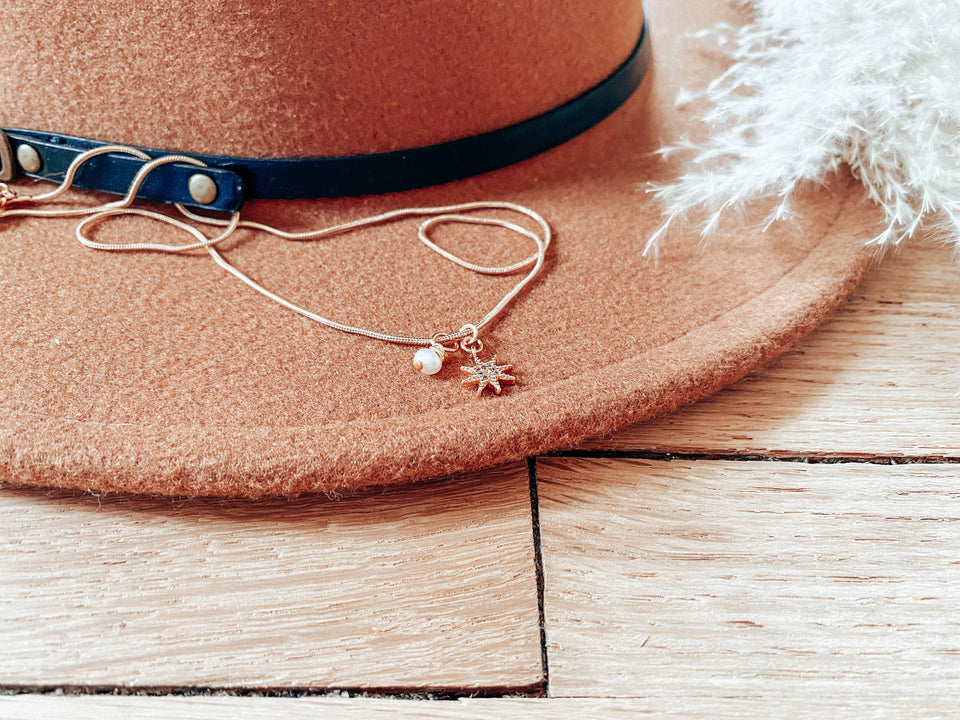 Hepburn Pearl Pendant with Cross Necklace : Cross