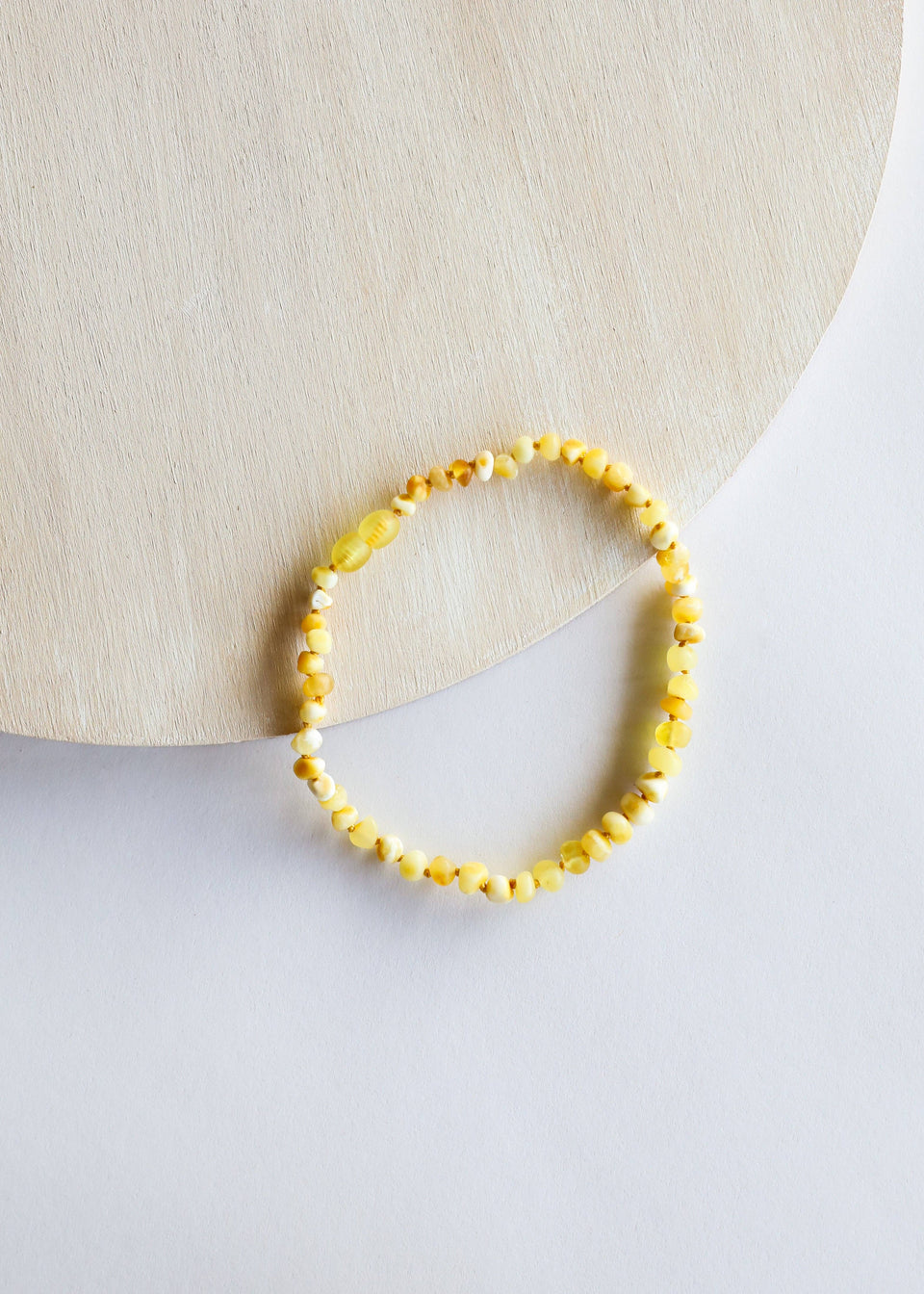 Raw Butterscotch Baltic Sea Amber || Beaded Necklace: 11" Baby Necklace