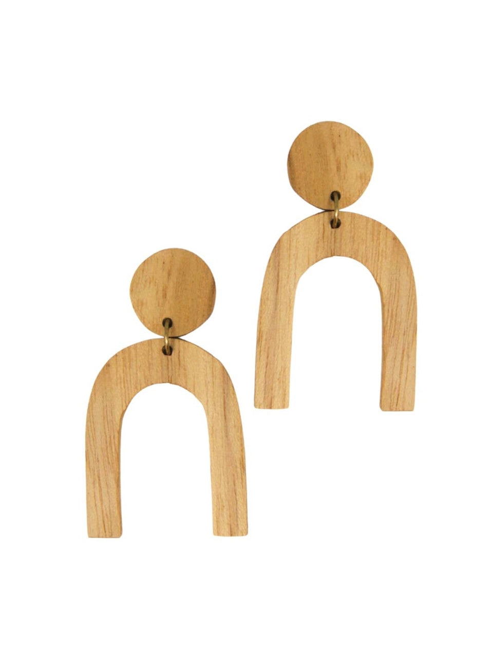 Wood Modern Shapes Earrings