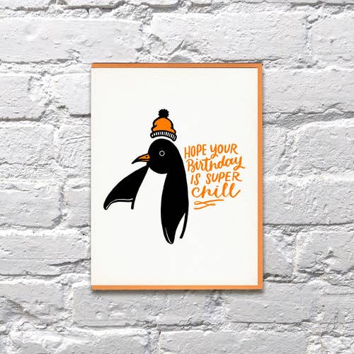 Chill Penguin Birthday Card | petite shops