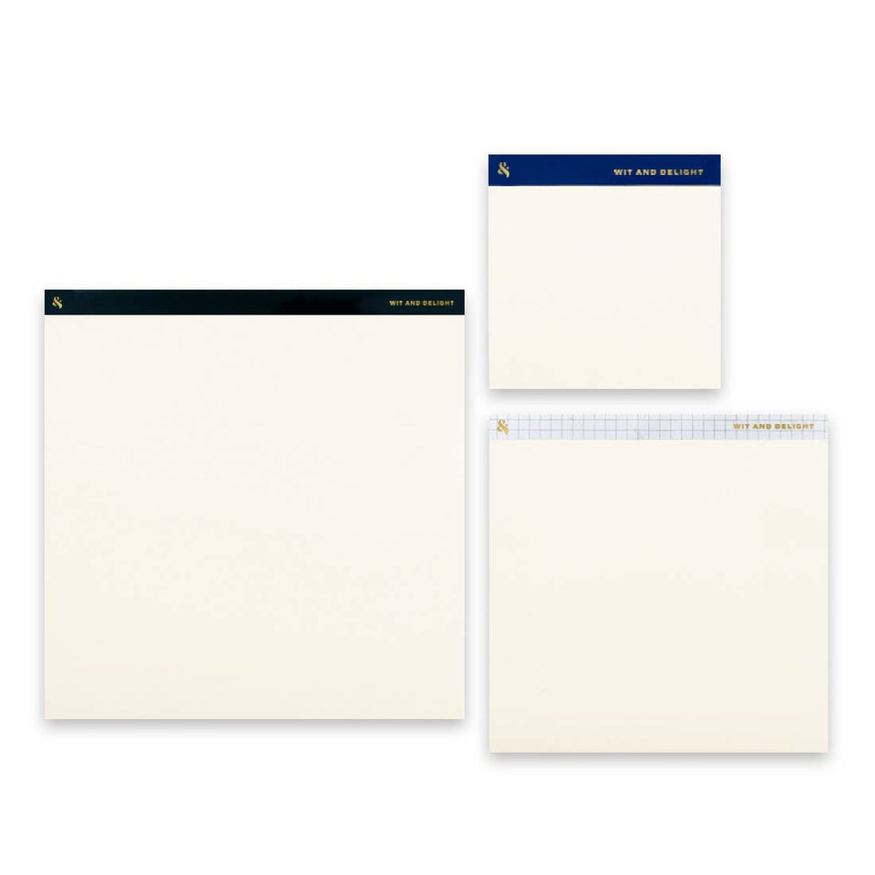 Black Notepad Set Desktop Notepad Set - Black/Grid/Blue petite shops – petite salon & shops