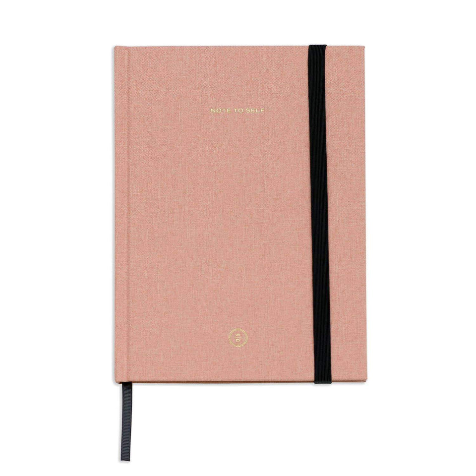 Pink Linen Note to Self Journal