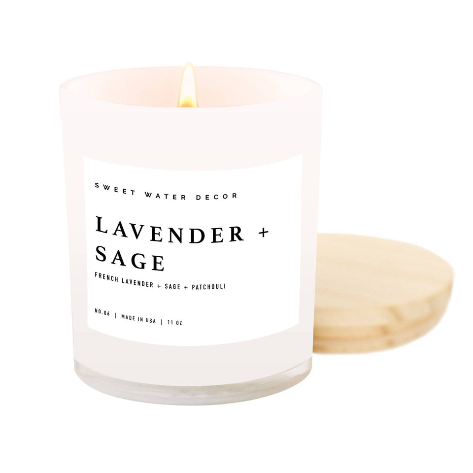 Lavender and Sage 11 oz Soy Candle - Home Decor & Gifts | petite shops