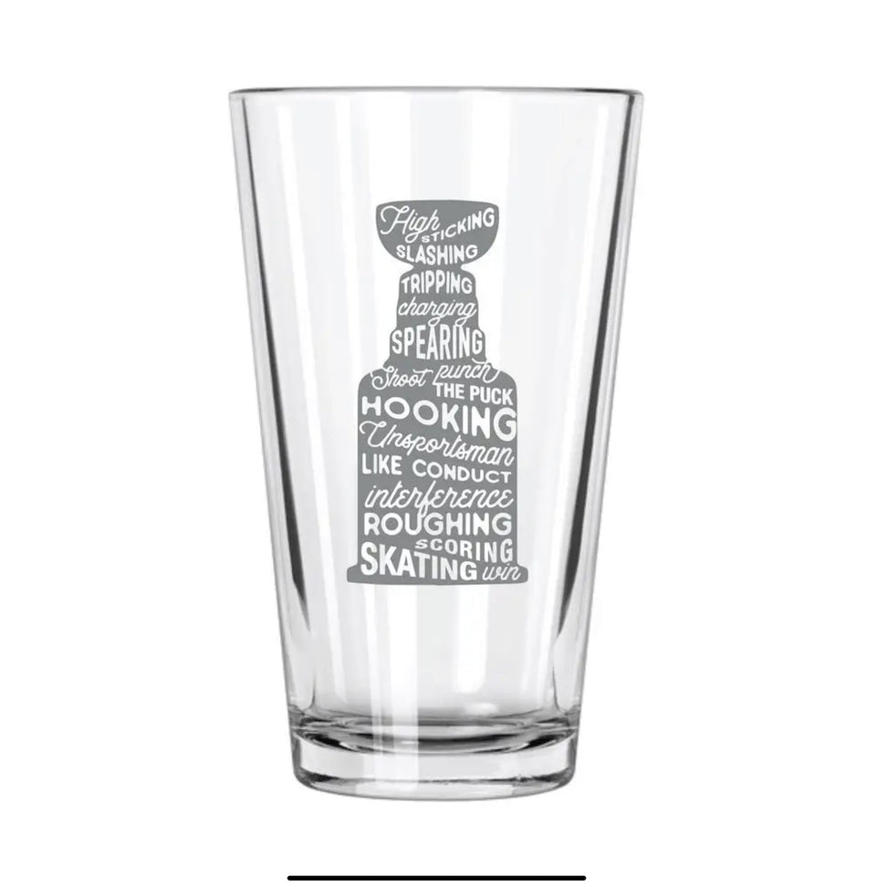 Stanley Cup Hockey Glass