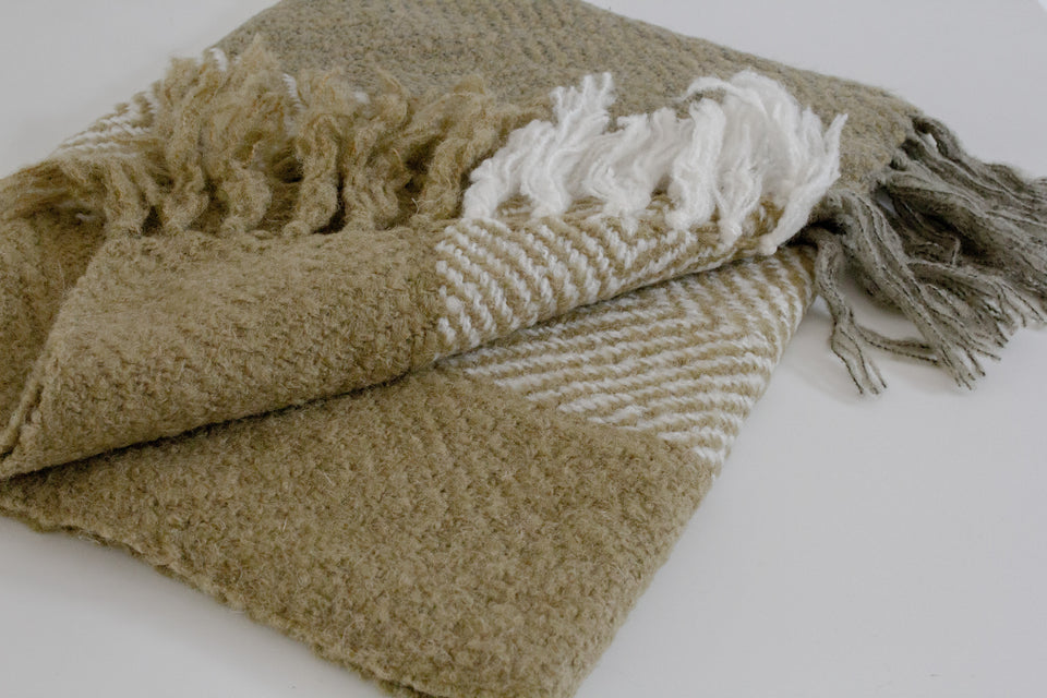 Green Patterned Long Scarf