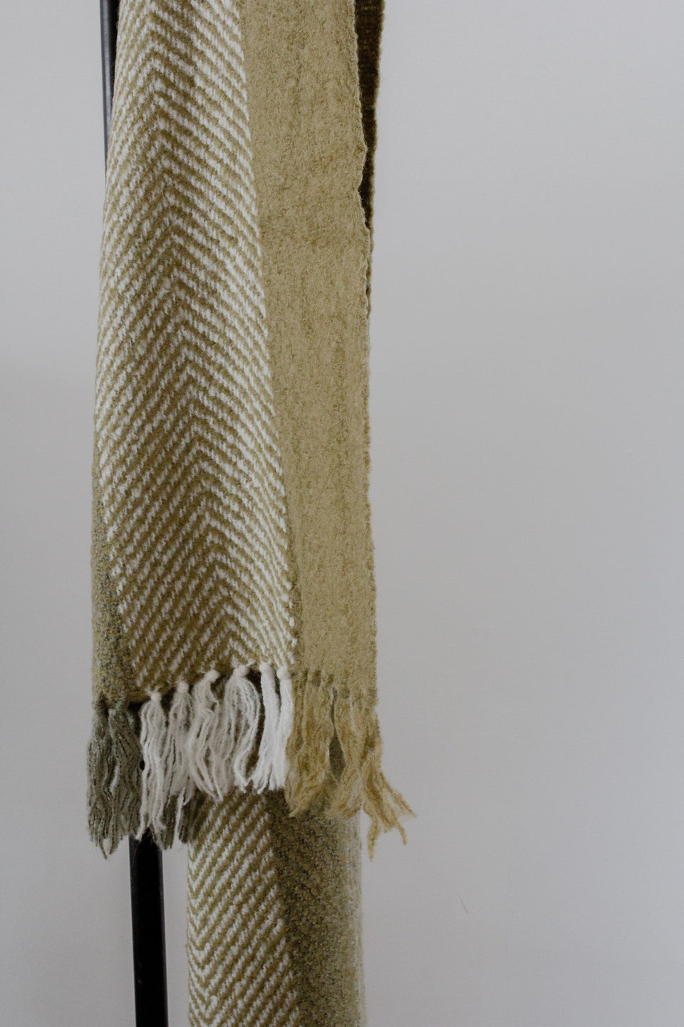 Green Patterned Long Scarf