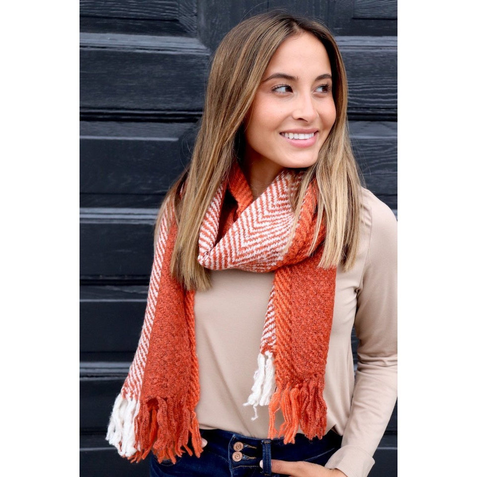 Tri-Colored Long Scarf