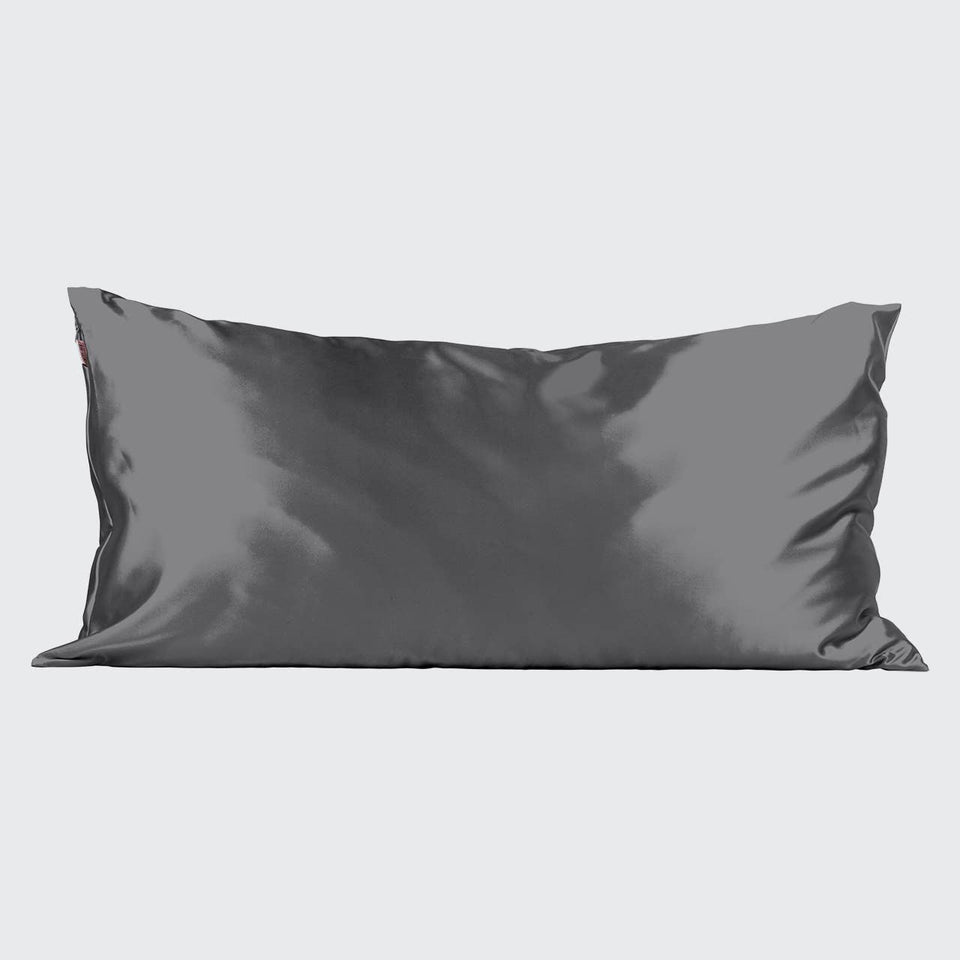 Satin King Pillowcase - Charcoal | petite shops