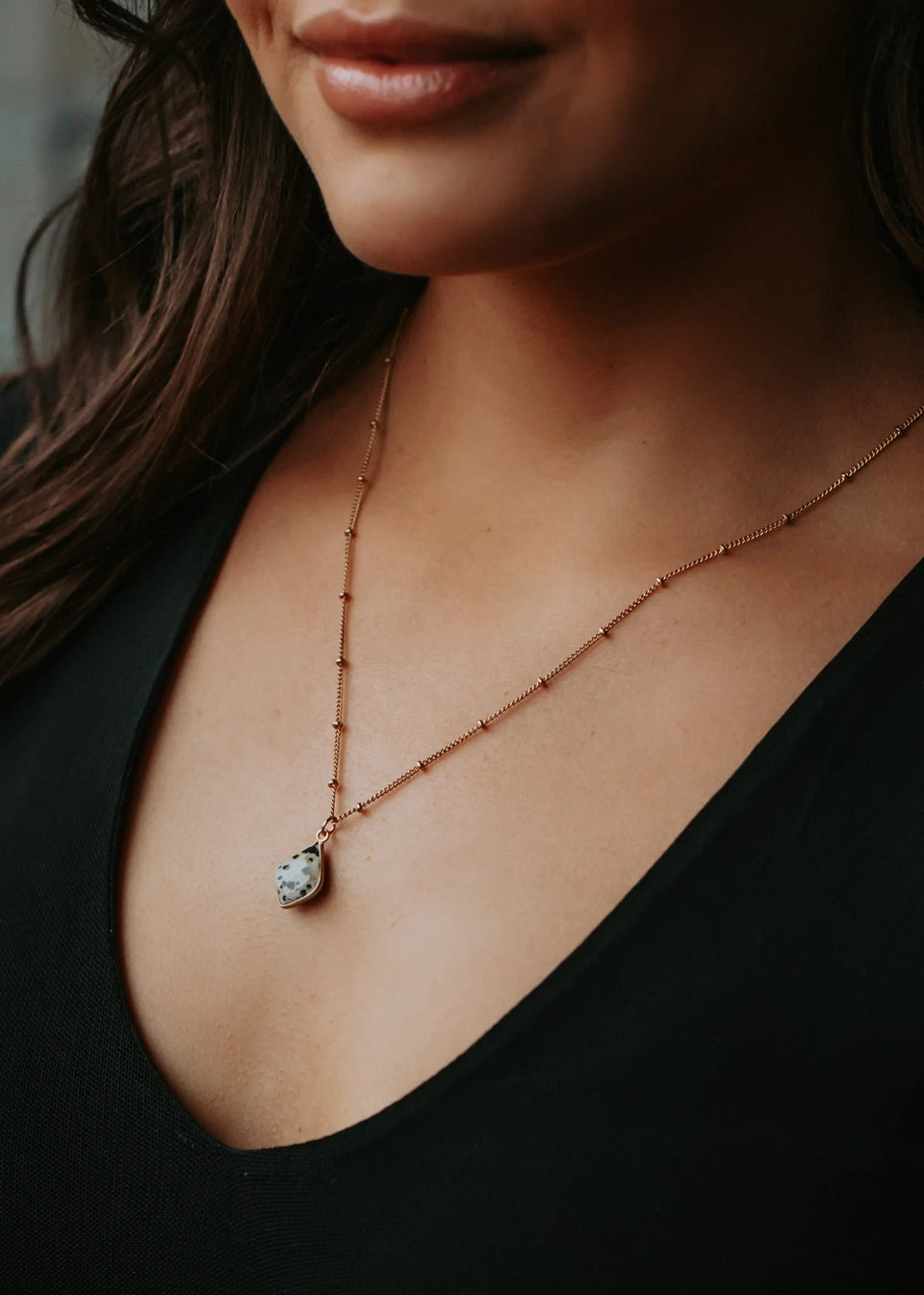 Harlow Stone Necklace | petite shops