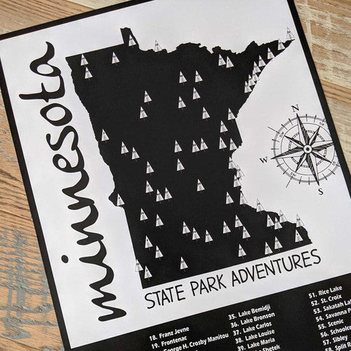 Minnesota State Parks Checklist Map